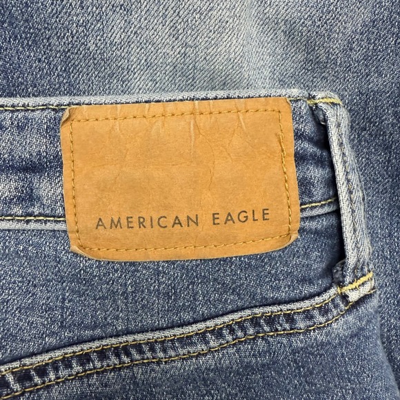 American Eagle Mens Flex Relaxed Straight Jeans Dark Wash Size 28x34 - Picture 6 of 12
